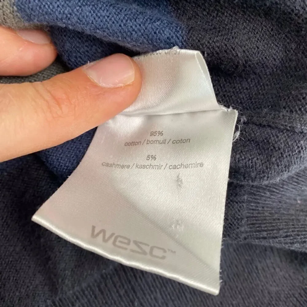Vintage Y2K WESC Striped V-Neck Sweater